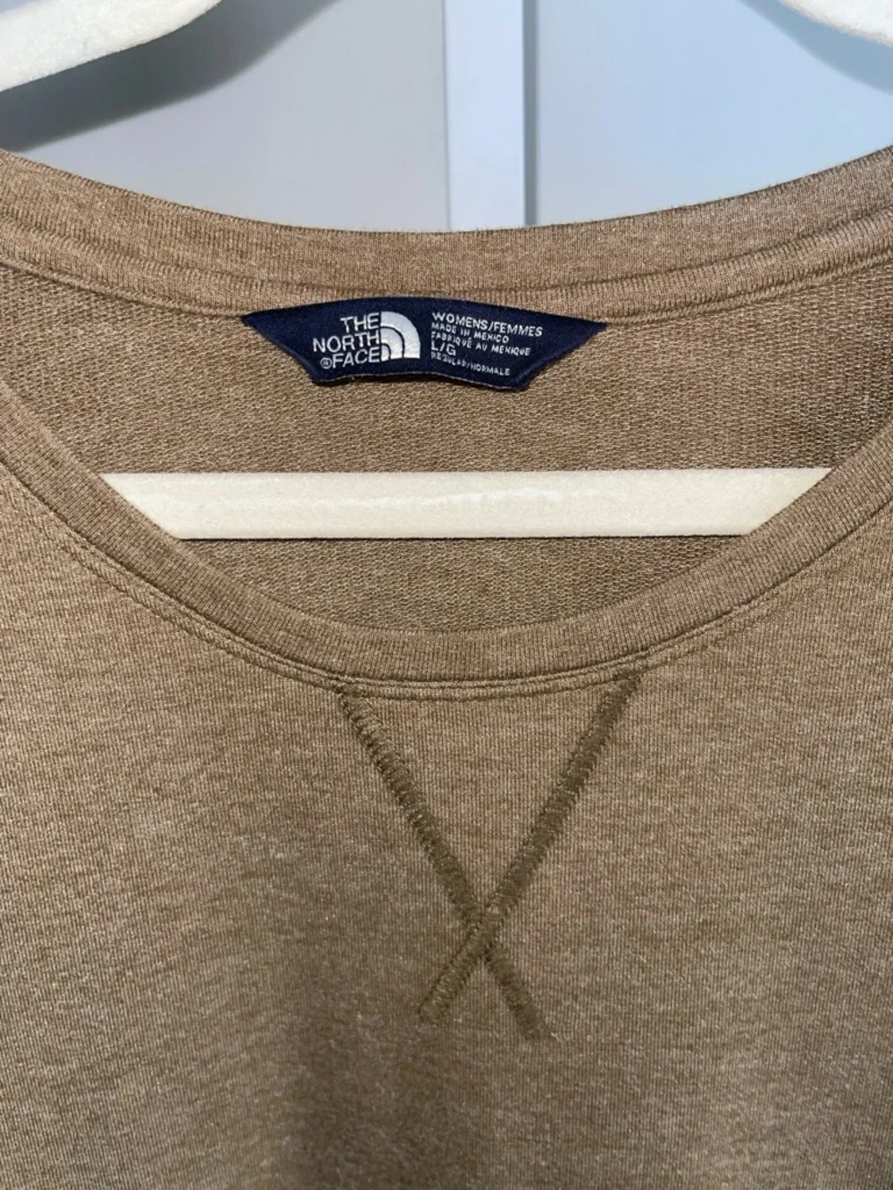 The North Face Women’s Tan Short Sleeve Sweatshirt Top Size Large - Picture 3 of 5